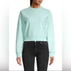 Thakoon NWT Crewneck Women's Aqua Light blue Sweatshirt in 100% Cotton.